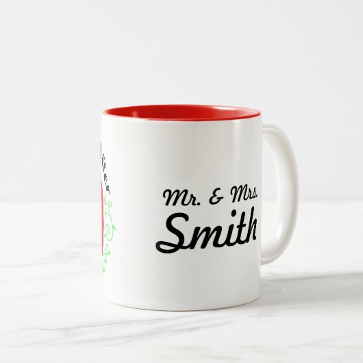 Positiver Apple Pun - Appley immer nach Zweifarbige Tasse (VorderseiteRechts)