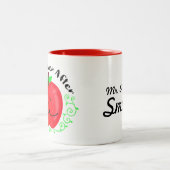 Positiver Apple Pun - Appley immer nach Zweifarbige Tasse (Mittel)