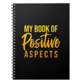 Positiver Aspekt Minimalistischer schwarz gelber T Notizblock (Vorderseite)