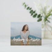 Positiver Ausblick EDITABLE COLOR Abschluss Postca Postkarte (Stehend Vorderseite)