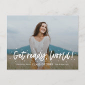 Positiver Ausblick EDITABLE COLOR Abschluss Postca Postkarte (Vorderseite)