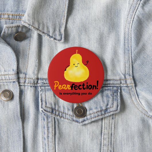 Positiver Birnenpun - Perfiktion Button (Beispiel)
