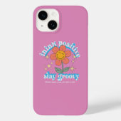 Positiver Bleibe Groovy Slogan Case-Mate iPhone Hülle (Rückseite)