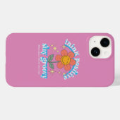 Positiver Bleibe Groovy Slogan Case-Mate iPhone Hülle (Rückseite (Horizontal))