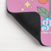Positiver Bleibe Groovy Slogan Mousepad (Ecke)