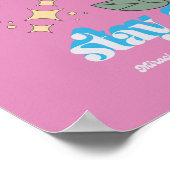 Positiver Bleibe Groovy Slogan Poster (Ecke)