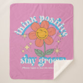 Positiver Bleibe Groovy Slogan Sherpadecke (Vorderseite)