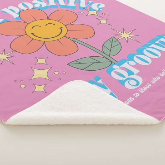 Positiver Bleibe Groovy Slogan Sherpadecke (3/4)