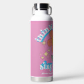 Positiver Bleibe Groovy Slogan Trinkflasche (Vorderseite)