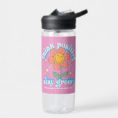 Positiver Bleibe Groovy Slogan Trinkflasche (Links)