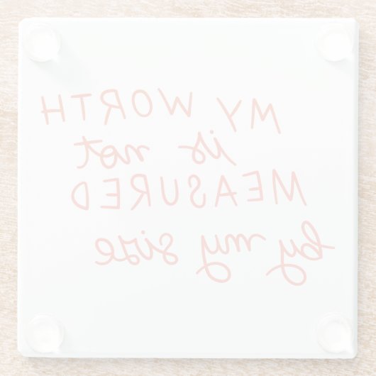 Positiver Body Pride Untersetzer (Rückseite)