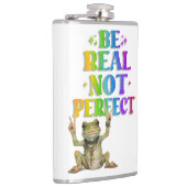 Positiver Boho-Frosch Hippie Flachmann (Rechts)