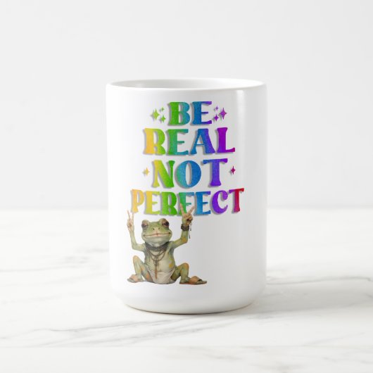 Positiver Boho-Frosch Hippie Kaffeetasse (Mittel)