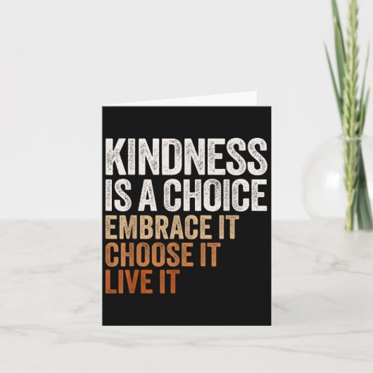 Positiver Botschaft Retro Freundlichkeit Vintage M Karte (Vorderseite)