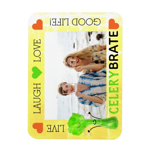 Positiver Celery Pun - Celerybrate Good Life Magnet (Vertikal)