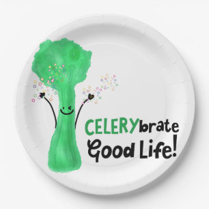 Positiver Celery Pun - Celerybrate Good Life Pappteller