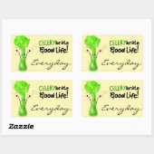 Positiver Celery Pun - Celerybrate Good Life Rechteckiger Aufkleber (Blatt)