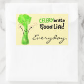 Positiver Celery Pun - Celerybrate Good Life Rechteckiger Aufkleber (Tasche)