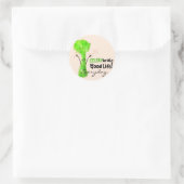Positiver Celery Pun - Celerybrate Good Life Runder Aufkleber (Tasche)