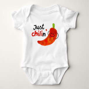 Positiver Chili Pfeffer Pun - Just Chilin Baby Strampler