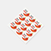 Positiver Chili Pfeffer Pun - Just Chilin Serviette (Ecke)