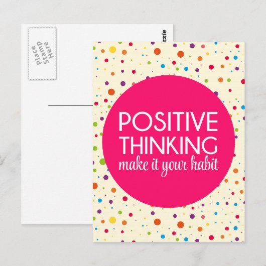 Positiver Denkansatz Postkarte (Vorne/Hinten)