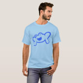 Positiver Frosch (blau) T-Shirt (Vorne ganz)