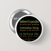 Positiver Gedanken-Knopf Button (Vorne & Hinten)