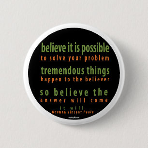 Positiver Gedanken-Knopf Button