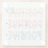 Positiver Geist belebt Leben Inspiration Zitat Glasuntersetzer (Rückseite)