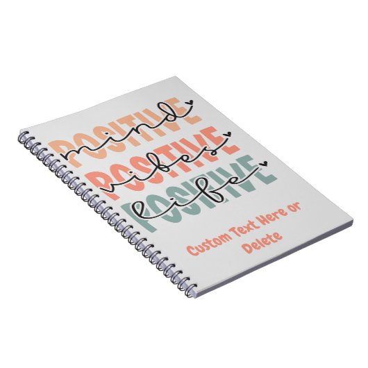 Positiver Geist belebt Leben Inspiration Zitat Notizblock (Rechte Seite)