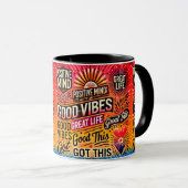 Positiver Geist, großartiges Leben, Got dies - Auf Tasse (VorderseiteRechts)