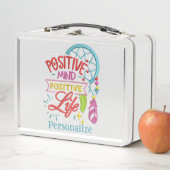 Positiver Geist positive Leben Inspiration Zitat Metall Brotdose (Beispiel)