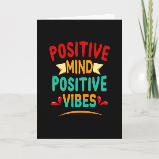 Positiver Geist, positive Vibes Karte (Vorderseite)