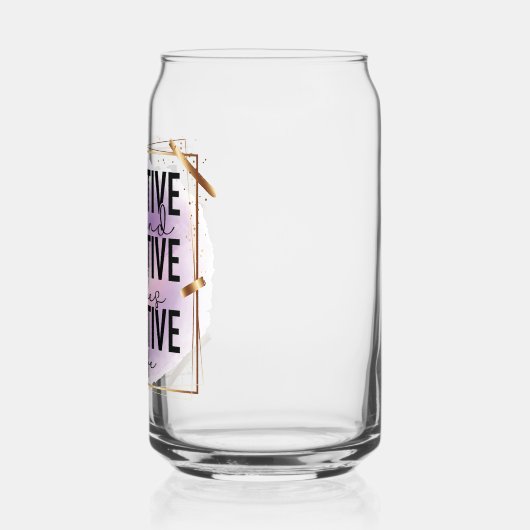 Positiver Geist, positive Vibes, positives Leben Dosenglas (Links)