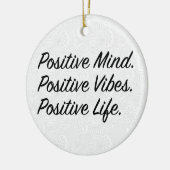 Positiver Geist. Positive Vibes. Positives Leben. Keramikornament (Links)