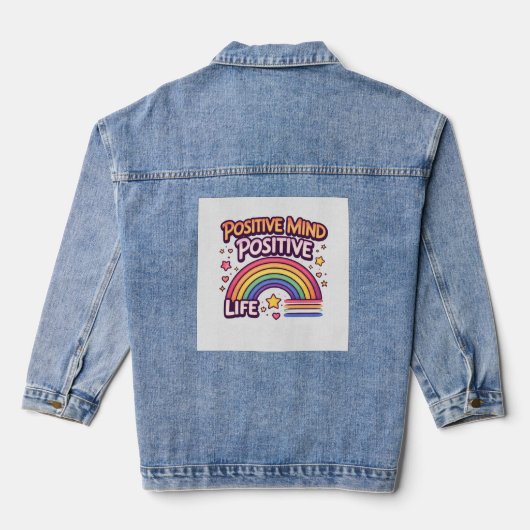 Positiver Geist Positives Leben Jeansjacke (Rückseite)