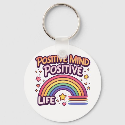 Positiver Geist, Positives Leben Schlüsselanhänger (Vorderseite)