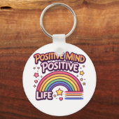 Positiver Geist, Positives Leben Schlüsselanhänger (Vorderseite)