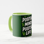 Positiver Geist, positives Leben Tasse (Vorderseite Links)