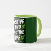 Positiver Geist, positives Leben Tasse (VorderseiteRechts)