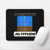 Positiver Höhenflug Funny Pilots Aviation Mousepad (Mit Mouse)