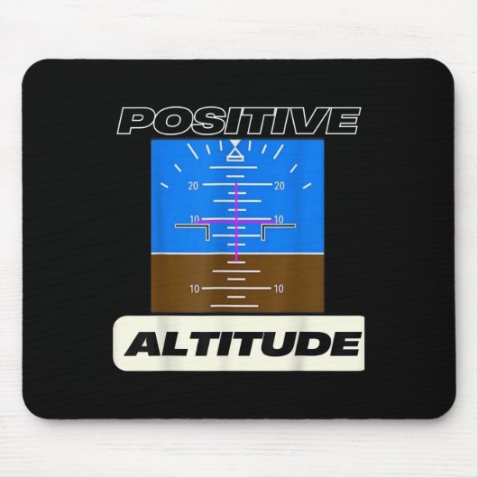 Positiver Höhenflug Funny Pilots Aviation Mousepad (Vorne)