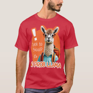 Positiver Lama mit Brille und Schulrucksack Ba T-Shirt