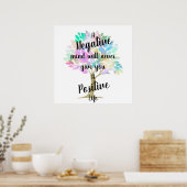 Positiver Lebenskostenvoranschlag Poster (Küche)