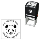Positiver Lehrer Lob Panda Pun vorgedruckte Briefm Permastempel (Beispiel)