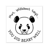 Positiver Lehrer Lob Panda Pun vorgedruckte Briefm Permastempel (Design)