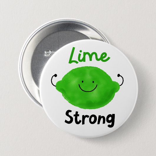 Positiver Limoner Pun - Limon stark Button (Vorne & Hinten)