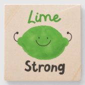 Positiver Limoner Pun - Limon stark Steinuntersetzer (Vorderseite)