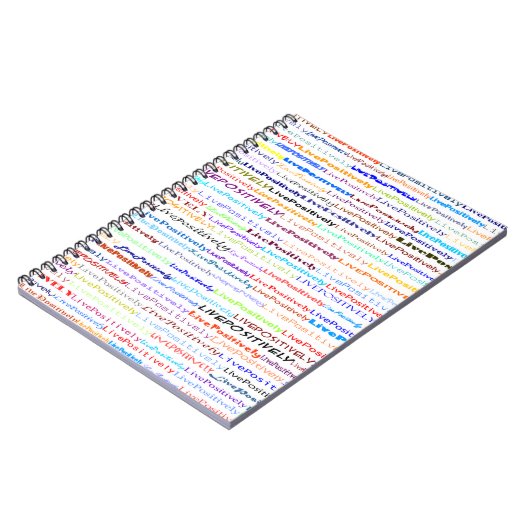 Positiver Live-Text weiß Notizblock (Linke Seite)